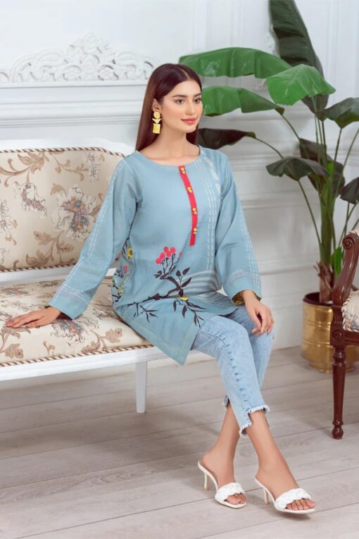 Limelight 3Pcs Embroidered Lawn Collection 2023 LL-91 - Image 3