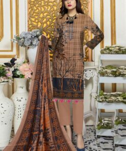 Al Karam 3Pcs Embroidered Winter Dhanak Collection 2023 AK-08A
