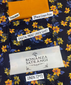 Bonanza Satrangi 2Pc Digital Printed Winter Linen Collection 2023 BZ-01