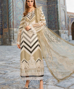 MariaB 3Pcs Embroidered Winter Dhanak Collection 2023 MB-195A