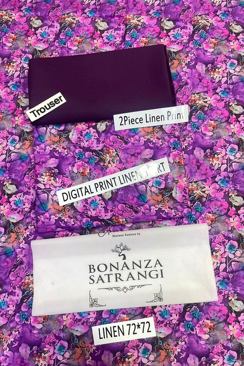 Bonanza Satrangi 2Pc Digital Printed Winter Linen Collection 2023 BZ-03