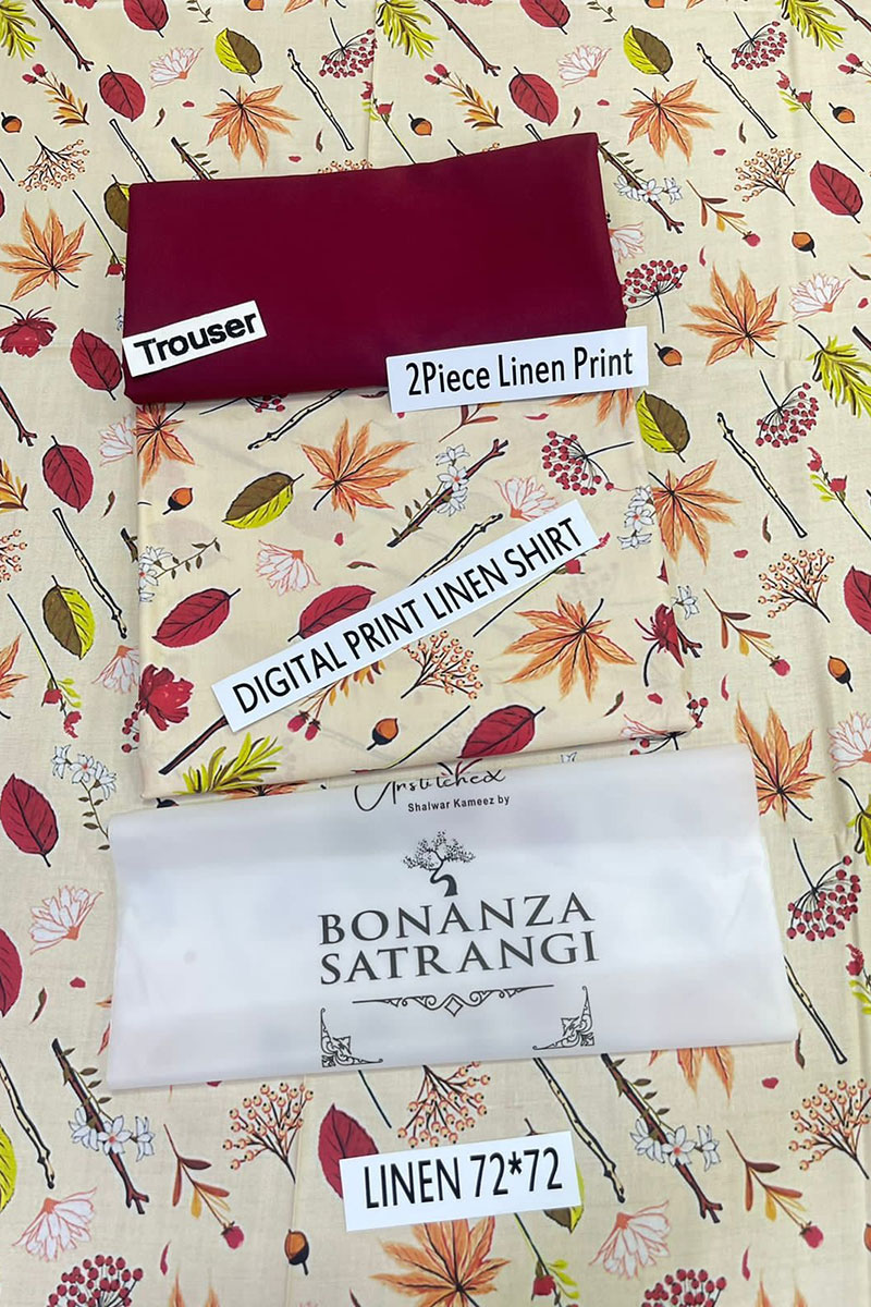Bonanza Satrangi 2Pc Digital Printed Winter Linen Collection 2023 BZ-06