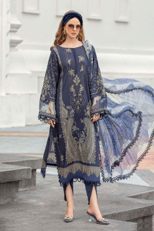 MariaB 3Pcs Embroidered Winter Linen Collection 2023 MB-503B