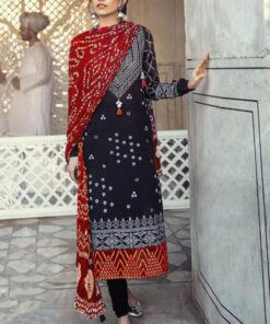 Cross Stitch Dhanak CS-129B - Unstitched 3 PC Latest Dhanak Collection 2022