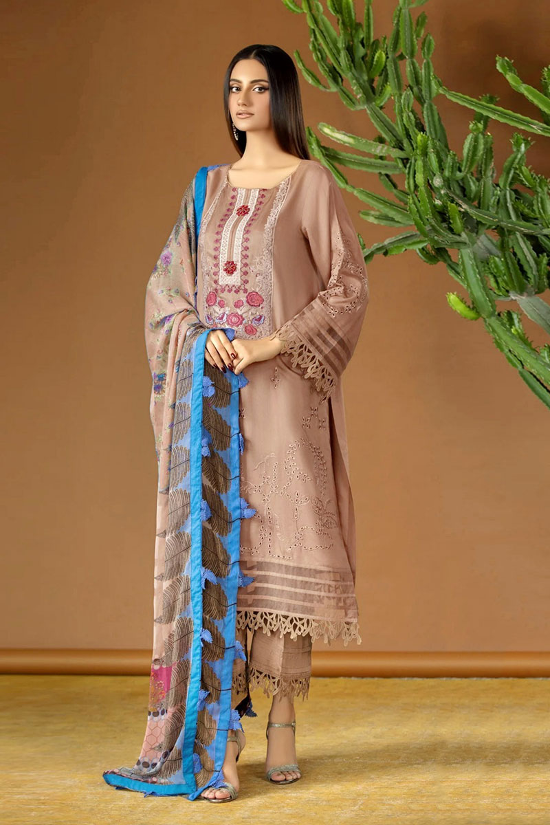 LimeLight 3Pcs Embroidered Winter Dhanak Collection 2023 LL-14