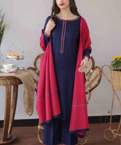 Aisling By Nirmal 3Pcs Embroidered Dhanak Collection 2023