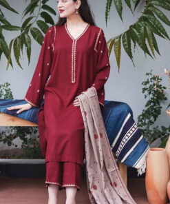 Aisling By Nirmal 3Pcs Embroidered Dhanak Collection 2023