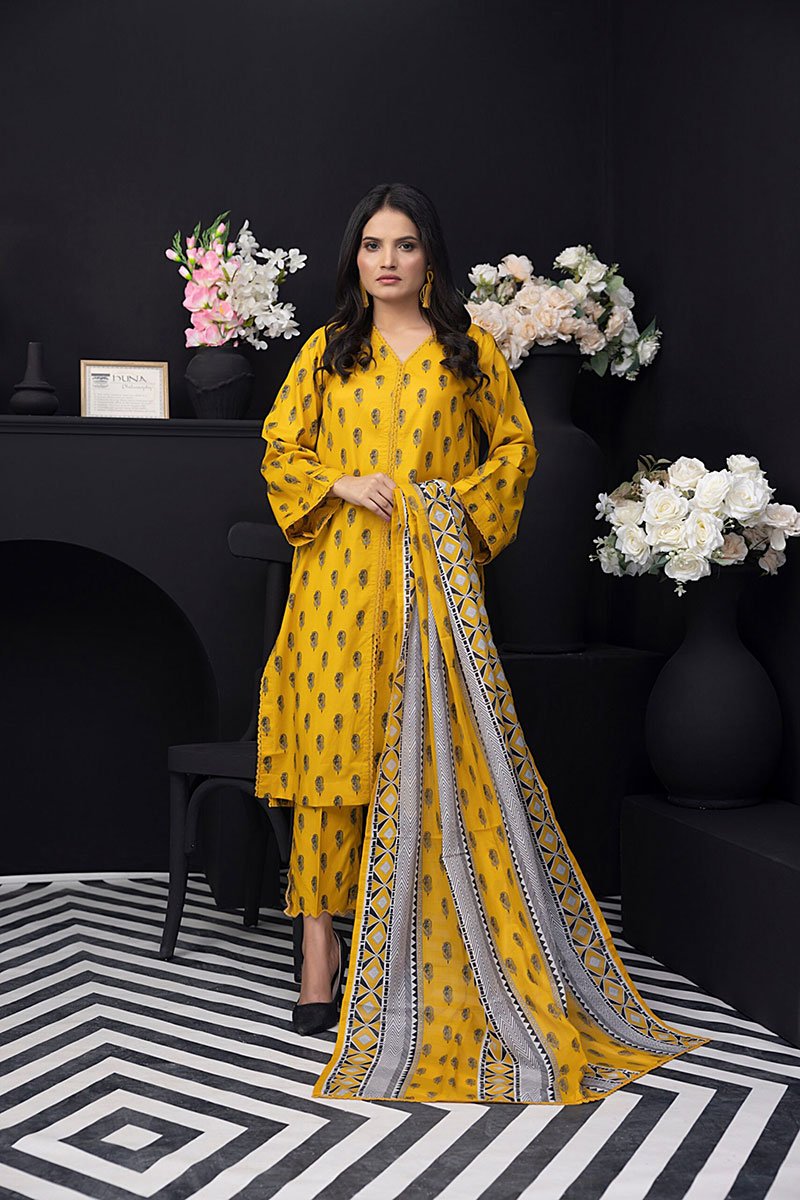 Regalia 3Pcs Digital Print Summer Lawn Collection 2024 RG-002