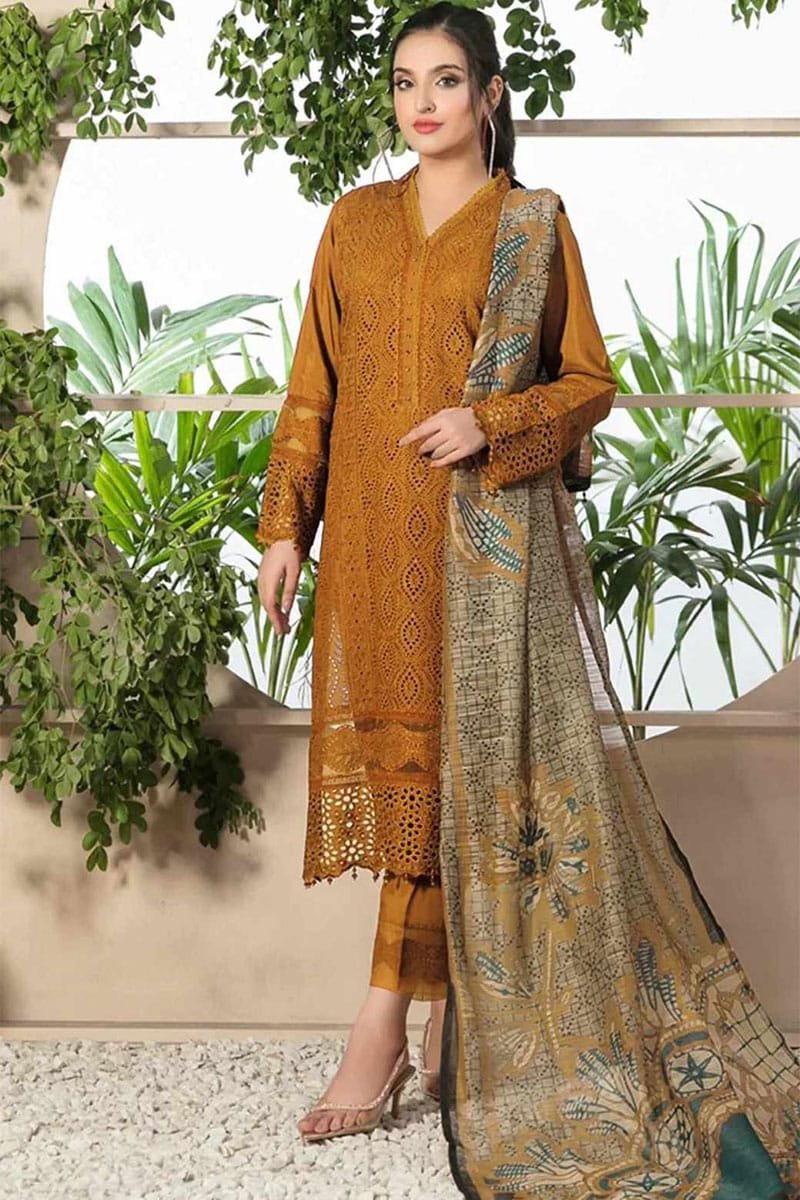 Charizma 3Pcs Embroidered Chikankari Lawn Collection 2024 CH-101