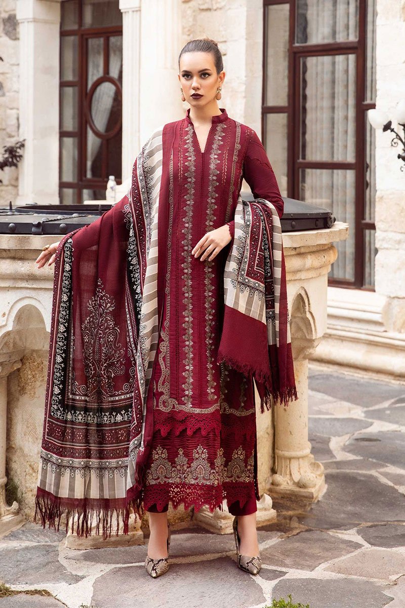Maria B 3Piece Embroidered Summer Lawn Suits 2023 MB-02A - Image 2