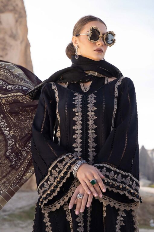 Maria B 3Piece Embroidered Summer Lawn Suits 2023 MB-02B - Image 2