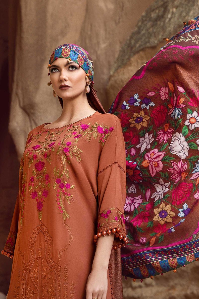Maria B 3Piece Embroidered Summer Lawn Suits 2023 MB-04A - Image 3