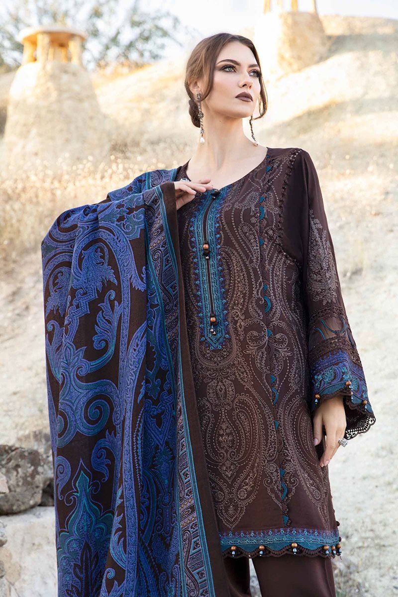 Maria B 3Piece Embroidered Summer Lawn Suits 2023 MB-08B - Image 2