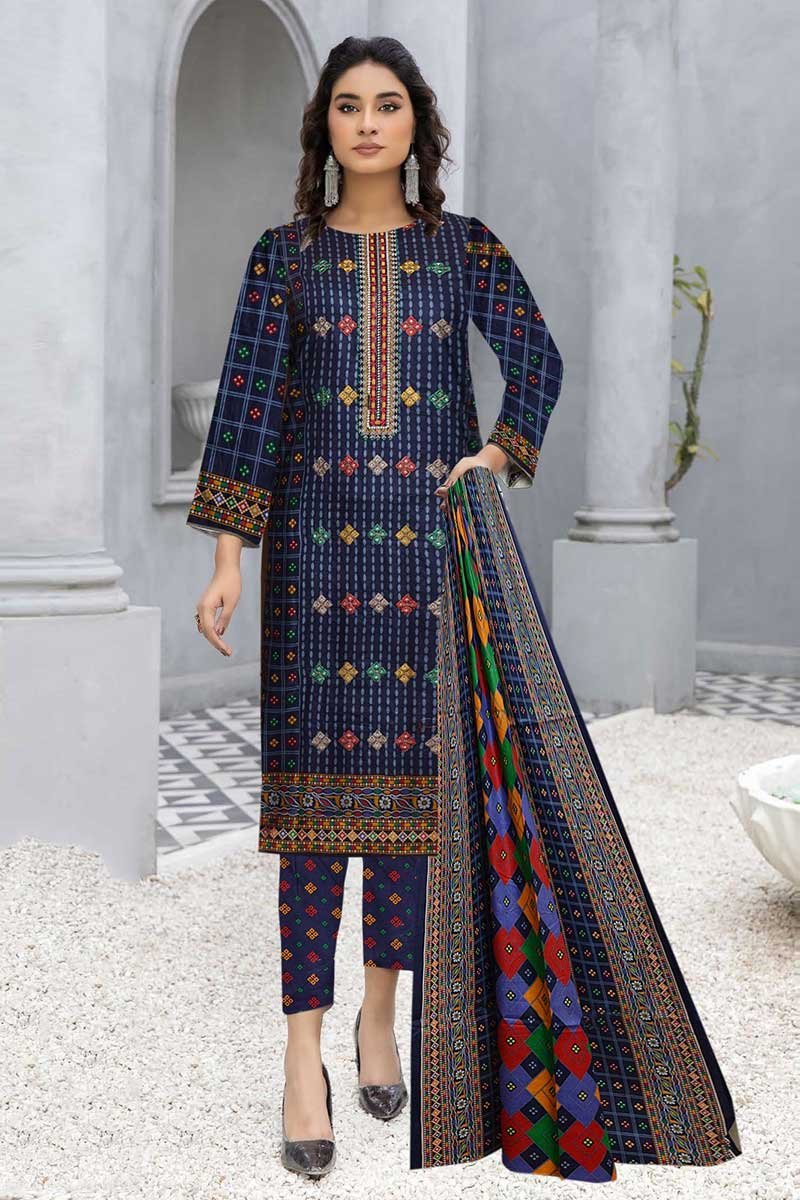 Al Karam 3Pcs Embroidered Summer Lawn Collection 2023 AK-485D
